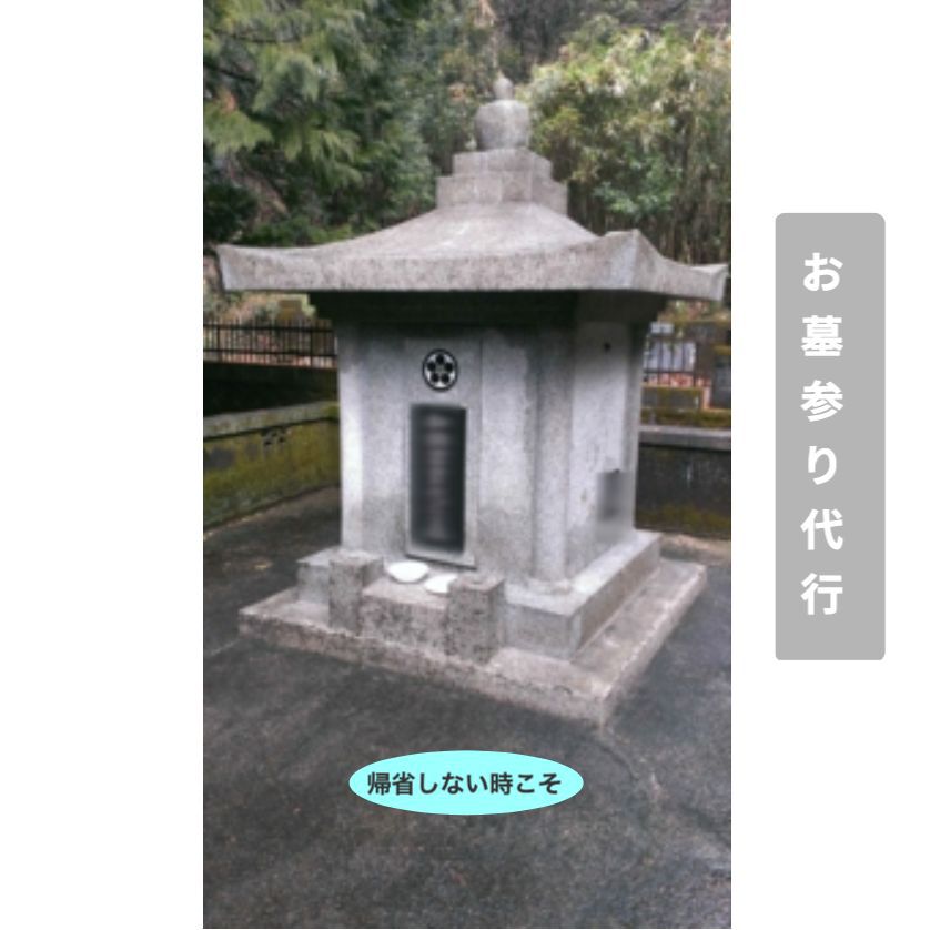 お墓掃除代行の施行画像